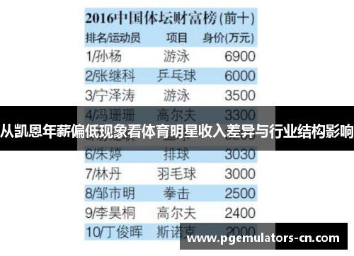 从凯恩年薪偏低现象看体育明星收入差异与行业结构影响